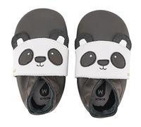 Bobux Soft Soles Chaussons en cuir pour bébé Bam-Boo Charbon, Bam Boo Charbon, 22 EU