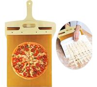 BOBVB Pelle à Pizza coulissante, poêles à Pizza, spatule à Pizza antiadhésive avec Manche en Bois, Transfert de Pelle à Pizza,collations à Tarte, pour Fours intérieurs et extérieurs