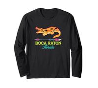 Boca Raton Florida Sun Alligator Souvenir Fantaisie Vacances Manche Longue