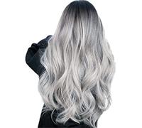 Bocabuety 26'' Perruque Femme Bouclés Ondulée Lace Frontale, Perruques Synthétiques de Séparation Moyenne pour Fêtes et Quotidien Couleur Long Black Curly Wavy Lace Front Wigs for Women