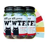 Bocal à affirmations humoristiques - 60 cartes de citations inspirantes pour prendre soin de soi, cadeau anti-stress, décoration de bureau humoristique, cartes d'affirmations positives (3Pcs)