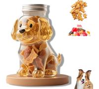 Bocal à biscuits en forme de bouledogue français, pot à goûter pour cookies, bonbons, bonbons, friandises pour animaux domestiques, adorable bocal en verre en forme de chien, récipient de stockage de