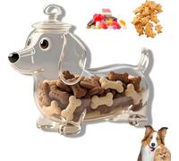 Bocal à biscuits en forme de bouledogue français, pot à goûter pour cookies, bonbons, bonbons, friandises pour animaux domestiques, adorable bocal en verre en forme de chien, récipient de stockage de