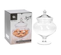 Bocal à biscuits en verre transparent avec couvercle - Style victorien vintage pour bonbons, chocolats, bonbonbons, nourriture, buffet, fête de mariage, centre de table, cuisine