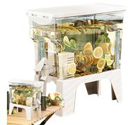 Bocal à boisson froide - Seau à boisson transparent, boîte à liquide stable, support de rafraîchissement spacieux, récipient de fête en plein air | Bocal à boisson froide permettant un versement