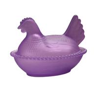 Bocal à bonbons en verre avec couvercle en forme de poule sur le nid - Verres en cristal - Décoration de table - Bocaux à bonbons avec couvercle