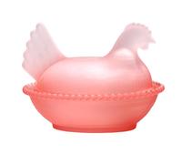 Bocal à bonbons en verre avec couvercle en forme de poule sur le nid - Verres en cristal - Décoration de table - Bocaux à bonbons avec couvercle