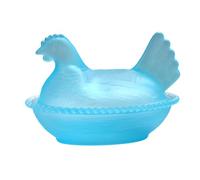 Bocal à bonbons en verre avec couvercle en forme de poule sur le nid - Verres en cristal - Décoration de table - Bocaux à bonbons avec couvercle