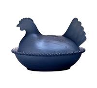 Bocal à bonbons en verre avec couvercle en forme de poule sur le nid - Verres en cristal - Décoration de table - Bocaux à bonbons avec couvercle