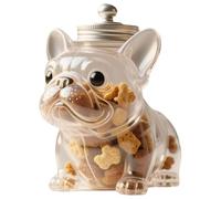 Bocal à bonbons en verre avec couvercle pour bouledogue français, mignon récipient hermétique pour biscuits, bonbons, dosettes de café, récipient à collation en verre hermétique avec couvercle (A)