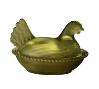 Bocal à bonbons en verre avec motif poule sur le nid, pour bonbons, biscuits, aliments, collations, bol en verre, plat à bonbons