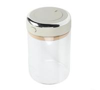 Bocal à café en verre scellé sous vide de 1700 ml avec valve de dégazage unidirectionnelle et couvercle de suivi de la date pour la maison, le bureau, le garde-manger (1 100 ml)