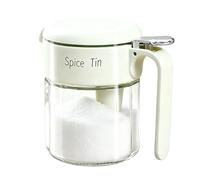 Bocal à condiments | Cuillère résistante à l'humidité 400 ml incluse - Couvercle en verre pour assaisonnement sucre, sel, poivre, vinaigre, préparation des repas, restaurant, traiteur, camion