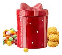 Bocal À Cookies De Noël Boîte Décorative Multifonction en Résine avec | Pot thématique de Noël Pour filles équipe anniversaire école fête vacances cuisine F
