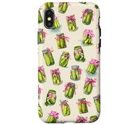 Bocal à cornichons avec nœud Rose Coque pour iPhone X/XS