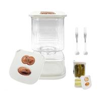 Bocal à cornichons avec passoire, cornichons et olives avec filtre pour séparateur de jus de cornichon humide et sec, pot à cornichons pour concombre, cornichons, jalapeno