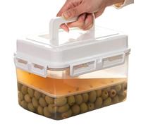 Bocal à Cornichons Conservation,5L Étanche avec Poignée et de Pression - Bocaux de Conservation avec Couvercles Hermétiques,Pour Maison Ferme Restaurant