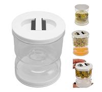 Bocal à cornichons, Dry Wet Separation Pickle Jar, Récipient de stockage des aliments Kimchi Jar Séparation sèche et humide Boîtes marinées de cuis, Bocal à Cornichons et Olives avec Passoire Flip