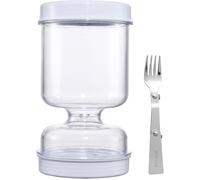 Bocal à cornichons en verre avec passoire, séparateur de jus de cornichon humide et sec pour le stockage hermétique des aliments