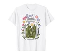 Bocal à cornichons, fleurs sauvages, conserve, moderne, en pot T-Shirt