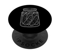 Bocal À Cornichons Illustration Cornichons PopSockets PopGrip Adhésif