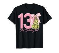 Bocal à cornichons pour 13e Anniversaire Fille avec nœud Rose T-Shirt