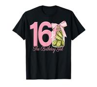 Bocal à cornichons pour 16e Anniversaire Fille avec nœud Rose T-Shirt