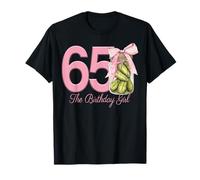 Bocal à cornichons pour 65e Anniversaire de Fille avec nœud Rose T-Shirt