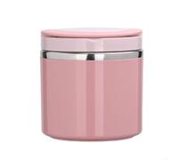 Bocal à déjeuner élégant et fonctionnel en acier inoxydable pour conserver les soupes et autres plats chauds sans risque de déversement (rose, 630 ml)
