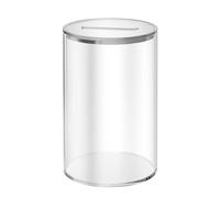 Bocal à économie d'argent en acrylique - Design transparent - Réutilisable - Pour économiser de l'argent, des billets, des pièces de monnaie pour