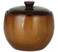 Bocal à épices en bois avec couvercle, récipient de rangement pour sel d'acacia et assaisonnement pour l'organisation et la décoration de la cuisine