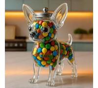 Bocal à friandises en forme de bouledogue français, pot à goûter, pot polyvalent pour collations pour chien, biscuits, bonbons, dosettes de café, organisation de cuisine, cadeau pour les amoureux des