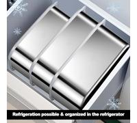 Bocal à goûter simple en acier inoxydable avec couvercle transparent pour réduire les déchets et soutenir des habitudes de vie durables (600 ml)