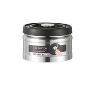 Bocal à grains de café scellé sous vide pour cuisine, café, restaurant - Pompe à pression - Ouverture ronde - 750 ml, 1100 ml, 1600 ml - Argent 750 ml