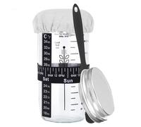 Bocal à levain en verre - Kit de pot à levain | Bocal à levain avec couvercle en métal | Bocal à large ouverture | Kit de au levain | Fournitures de cuisson réutilisables