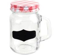 Bocal à poignée et couvercle hermétique - 10 cl - Rouge Rouge G