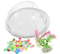 Bocal à Poisson Rouge Mural Maison Réservoir D'aquarium Étang Pompe Pots De Fleurs D'intérieur Plantes Décoratives pour Aquarium Usine Solaire Fontaine Trousse Bar Siphon Acrylique Happyyami