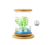 Bocal à Poissons Transparent pour Aquarium, Aquarium de Bureau Rotatif créatif en Verre Transparent for Bureau, Bouteille écologique for Petits Poissons d'ornement, Aquarium for Poissons Betta