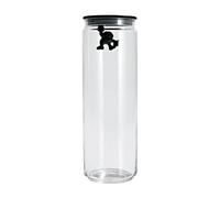 Alessi Amdr04 Gianni a Little Man Holding on Tight Boîte de Cuisine en Verre avec Couvercle en Résine Thermoplastique, Noir, 200 cl