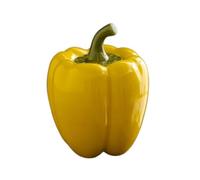 Bocal à thé en forme de piment - Conteneur en porcelaine avec couvercles scellés pour café, épices et décoration de cuisine - 180 ml (jaune)