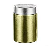 Bocal à thé miniature en titane pur scellé avec couvercle fileté en silicone résistant à l'humidité pour voyage en extérieur - Argenté, bleu, rose, or (doré)