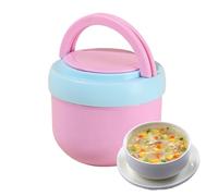 Bocal alimentaire isotherme | Bol à soupe isotherme anti-fuite et passe au micro-ondes avec cuillère pour voyage, bureau, camping, pique-nique et école | Idéal pour les déplacements, les voyages en