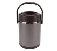 Bocal alimentaire isotherme de grande capacité, gris foncé, parfait pour le travail, les voyages et l'extérieur, garde les aliments chaud/froid, étanche, idéal pour les déjeuners et la préparation des