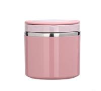 Bocal alimentaire isotherme en acier inoxydable - Boîte à soupe - Boîte à déjeuner étanche - Boîte à repas isotherme portable - Pot à repas avec poignée pour repas chauds et froids - Rose - 1 000 ml