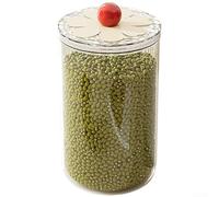 Bocal Alimentaire Rond Transparent Étanche pour Céréales(2000 Ml)