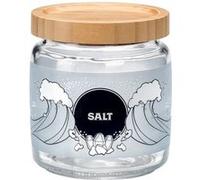 Bocal avec couvercle 0,75 l en bambou décor sel - Bormioli Rocco - Gris - Verre Gris G