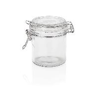 Bocal avec Couvercle avec Joint en Verre Trempé H 105 mm Ø 85 mm - Lot de 2 - WAS Germany