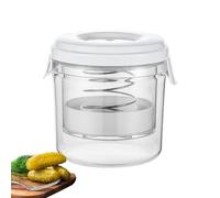 Bocal avec couvercle - Conteneur de conservation en verre hermétique réutilisable pour légumes tranchés, collations fermentées, bocaux étanches pour aliments marinés, concombres