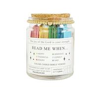 Bocal avec verset de la Bible en pot, versets de la Bible pour émotions et sentiments, pot de prière avec 90 versets de la Bible et bracelet de couleur aléatoire, cadeau chrétien pour homme et femme