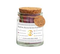 Bocal avec verset de la Bible inspirant, cartes de prière | Versets bibliques colorés dans un bocal pour études religieuses de la Bible pour église, cartes de prière chrétiennes, pot d'espoir pour